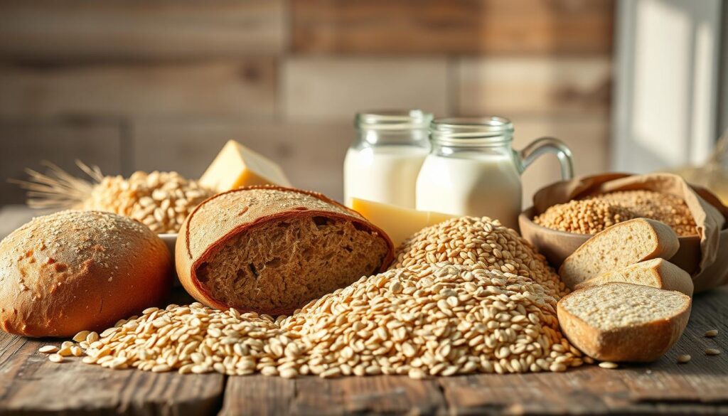 whole grains and dairy for sustained energy