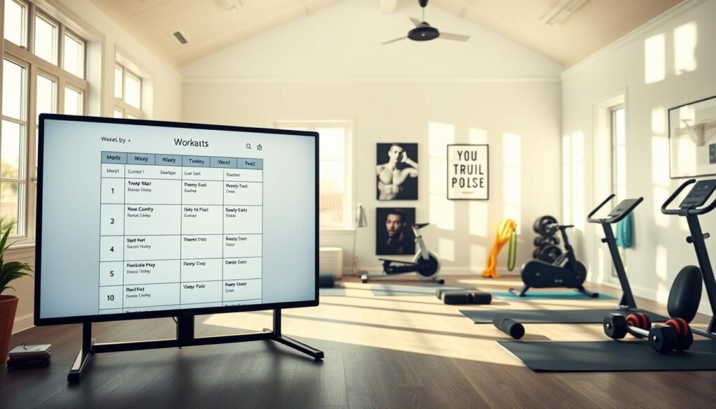 home exercise plan weekly routine